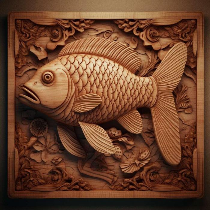 Nature and animals (Panaki fish 4, NATURE_5772) 3D models for cnc